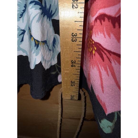 Old Navy Dress Womens Sz S Black Floral Fit & Flare Floral Stretch Adj Straps - Picture 3 of 7